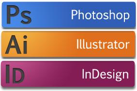 Photoshop, Illustrator, Indesign
